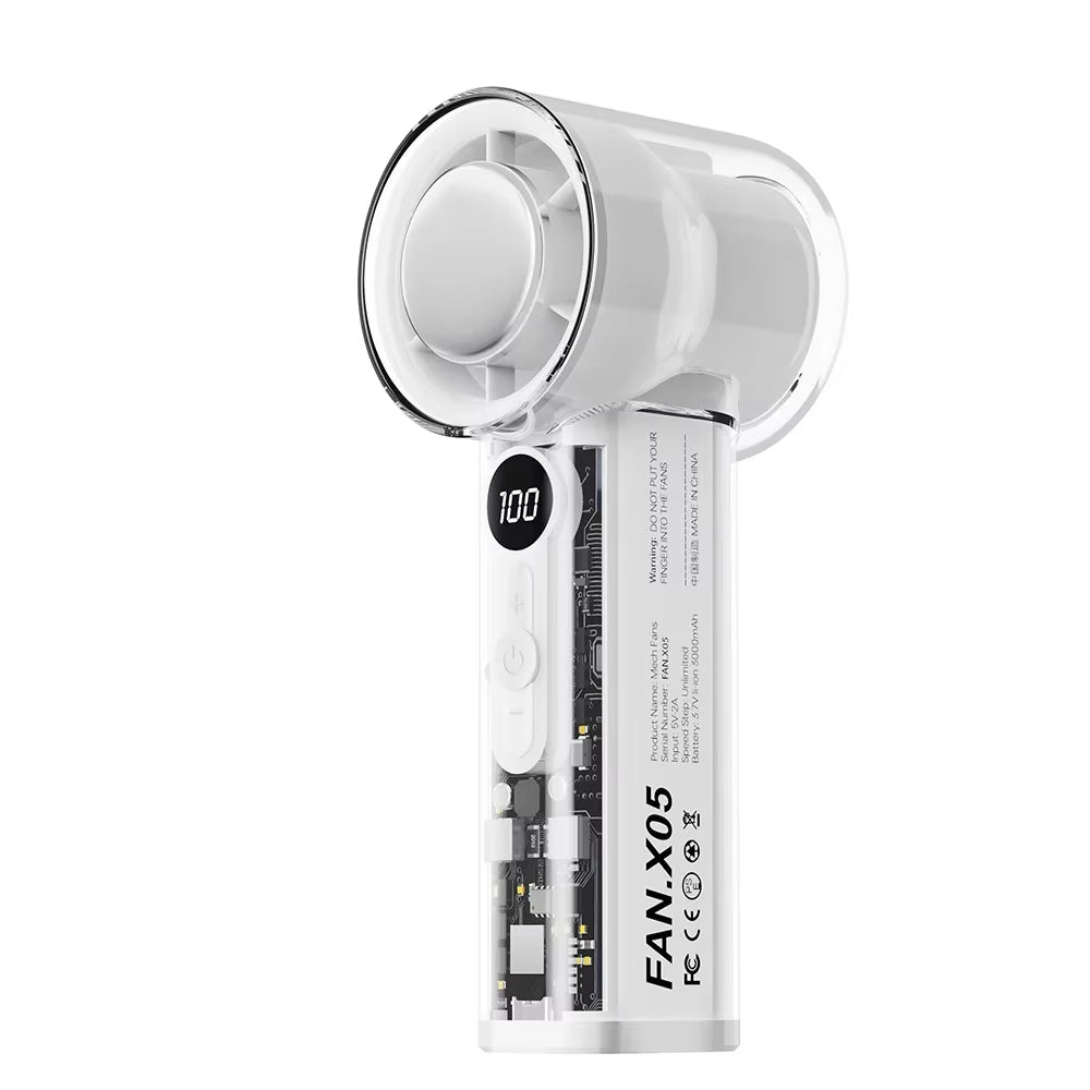 Semiconductor Refrigeration High-Speed Handheld Electric Fan 3000Mah USB Portable Rechargeable Outdoor Small Fan