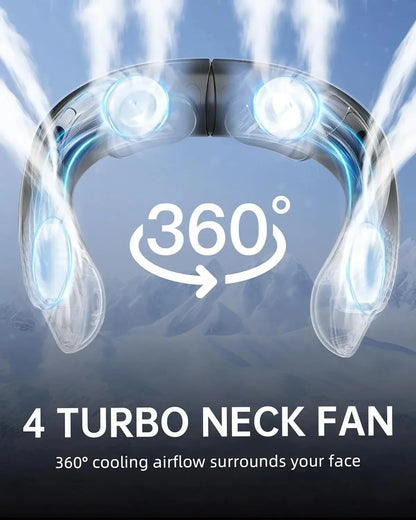 Zai Xiao Neck Fan Cooling Rechargeable Air Conditioning Fans Air Cooler 4000Mah Air Conditioner 3 Speed for Outdoor Sports