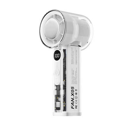 Semiconductor Refrigeration High-Speed Handheld Electric Fan 3000Mah USB Portable Rechargeable Outdoor Small Fan