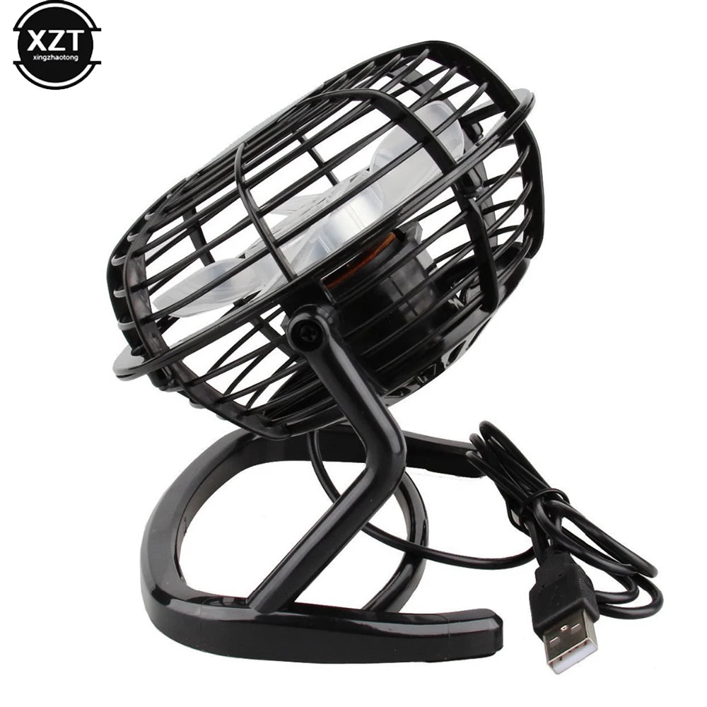 New USB Silent Fan Desk Cooler for Laptop Notebook Desktop PC Ofiice Summer Cooling Fans 4 Blades Rotatable USB Mini Fans Socket