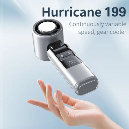 TINSOL 4000Mah Portable Mini Turbo Fan, 199 Wind Speed, Rechargeable, Semiconductor Cooling High-Speed Handheld Fan