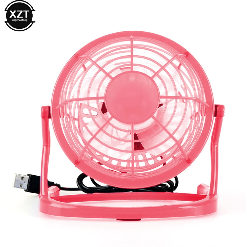 New USB Silent Fan Desk Cooler for Laptop Notebook Desktop PC Ofiice Summer Cooling Fans 4 Blades Rotatable USB Mini Fans Socket