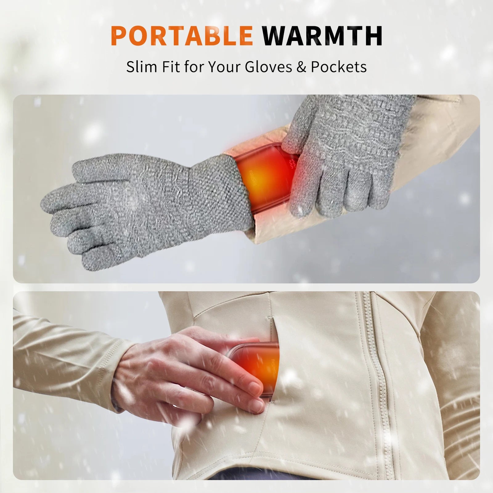 2-In-1 Hand Warmers Rechargeable 2 Pack Magnetic Electric Hand Warmer with Digital Display, Portable Pocket Hand Warmer
