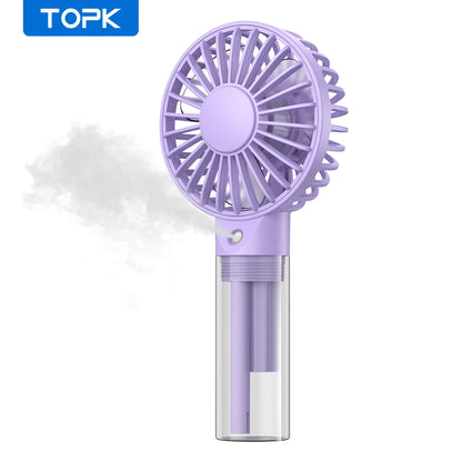 Mini Portable Fan with Water Mist,2000Mah Capacity& Humidifying Function for Summer Personal Electric Fan USB Fans for Room