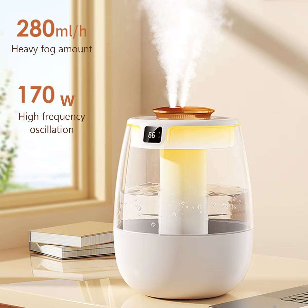 1.3L Air Humidifier Double Spray Port Cool Mist Maker Fragrance Diffuser Home Office Essential Oil Aroma Humidificador Purifier