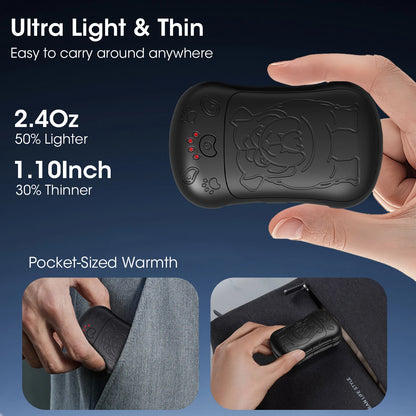 Hand Warmers Rechargeable 2 Pack Strong Magnetic 18Hrs Longer Heating Portable Pocket-Sized Hand Warmer 6000Mah USB Hot Heater