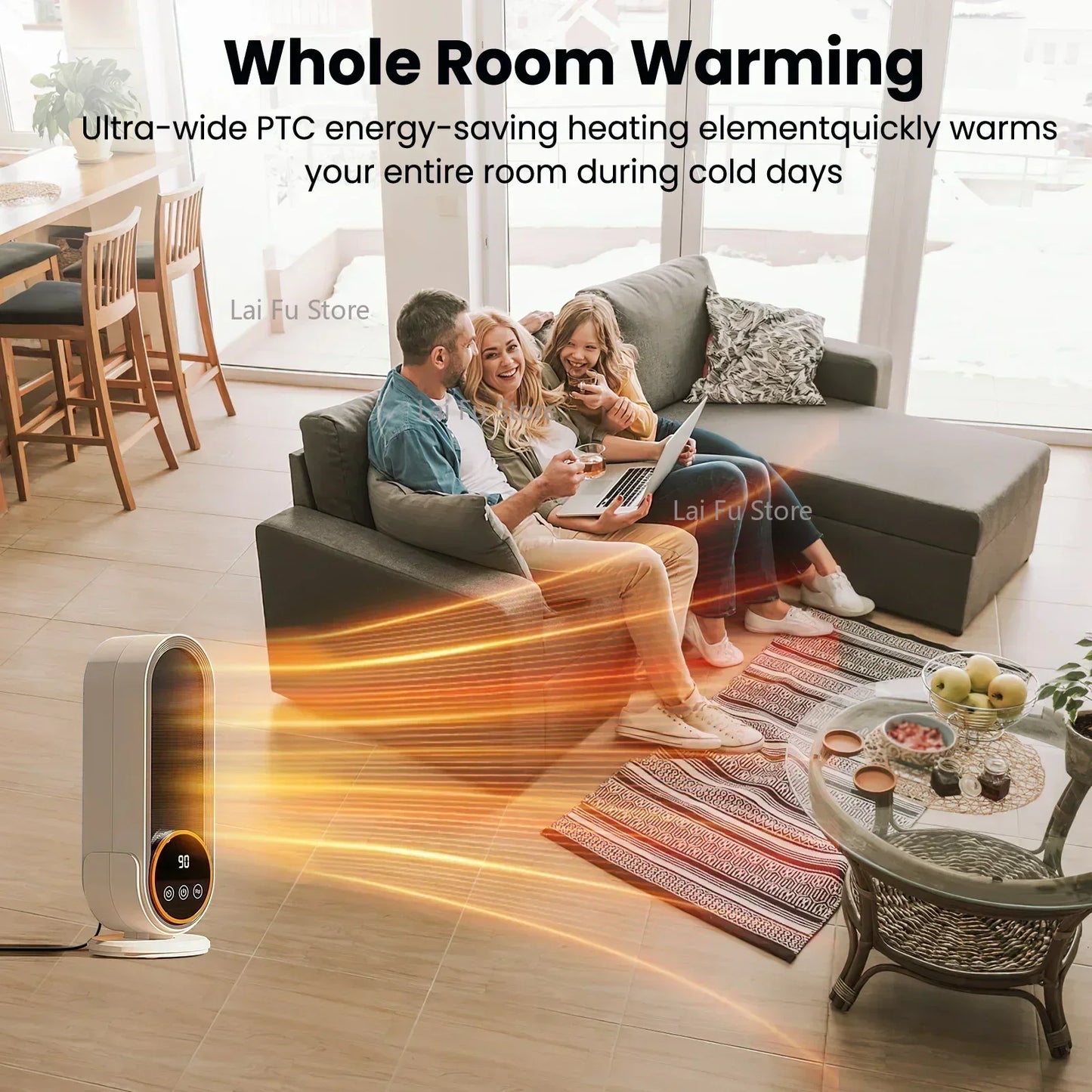 1200W Electric Heater Portable Fan Heaters 220V Room Heater Home Office Desktop Heaters Warmer Machine for Winter Warmer