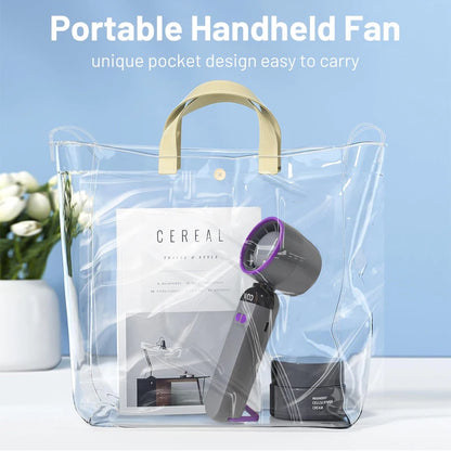 Handheld Mini Fan 3 In1 Portable Fan Rechargeable Handheld Turbo Fans 5 Speed USB Foldable Portable Neck Hanging Fans