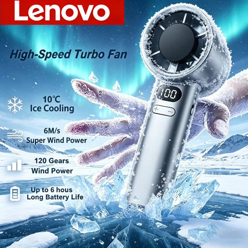 3000Mah Handheld Mini Fan Electric Hand Fans Ice Compress High-Speed Cooling Usbrechargeable Portable LED Digital Display