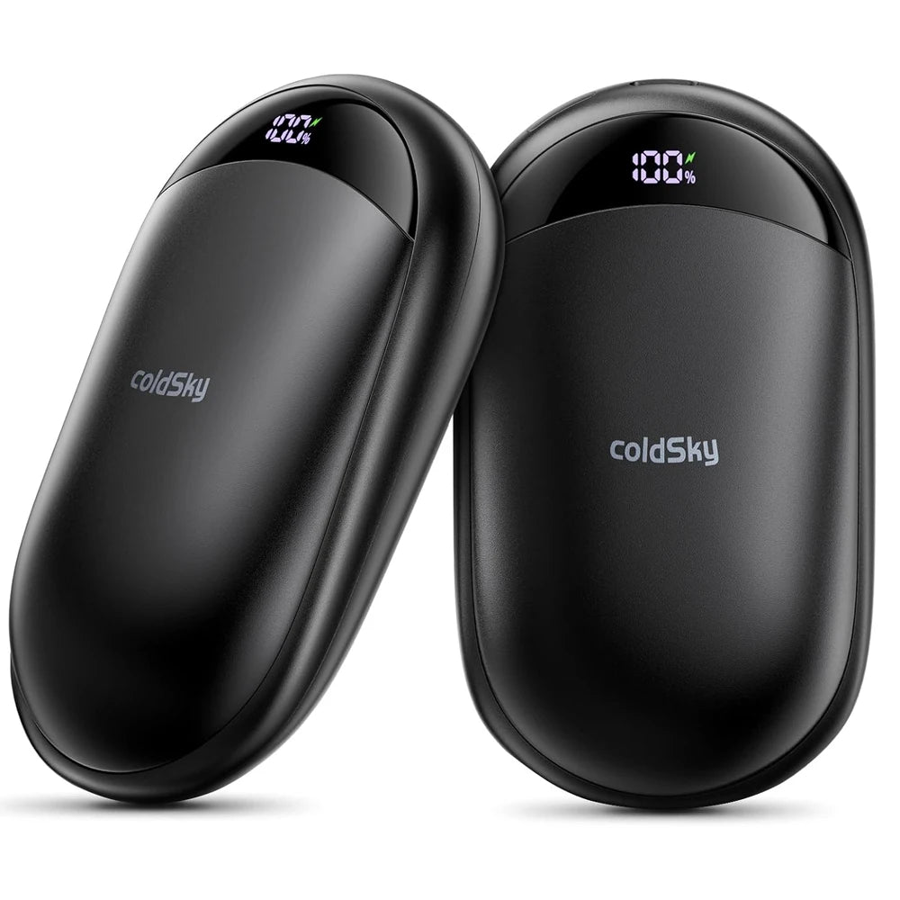 2-In-1 Hand Warmers Rechargeable 2 Pack Magnetic Electric Hand Warmer with Digital Display, Portable Pocket Hand Warmer